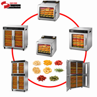 Déshydrateur alimentaire automatique 6-100 couches, sécheuse électrique pour viande séchée, poulet, poisson, fruits de mer, équipement de transformation