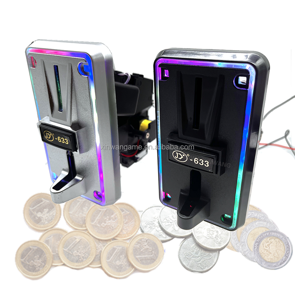 JY-633 Lighting Face Panel Multi Coin Acceptor Colorful LED for Mini Claw Machine Machine Water Vending Machine