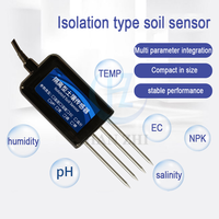 HANZ Nouvelle Version 8 en 1 RS485 Modbus Capteur de sol NPK EC Conductivité Température Humidité PH pour l'agriculture Prise en charge IoT LORA 4G