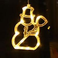 Décoration de Fenêtre Noël Lumière LED Flocon de Neige Père Noël Lampe Ventouse Suspendue Ornements pour la Maison Décor Nouvel An 2025