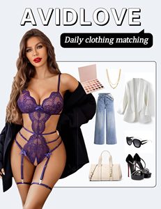 A Womens Teddy Lingerie Sexy Lace Bodysuit Cut Out Garter Lingerie Sets - Product Image 6