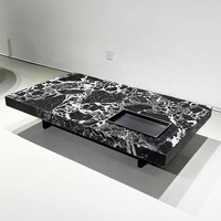 Luxueux Moderne Carré Villa Salon Hôtel Table Basse Design Tables Basses pour La Maison Table Basse En Pierre Naturelle
