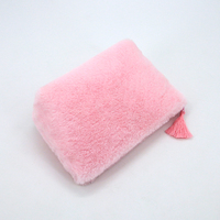 Nouvelle Collection 2026 : Trousse de Toilette/Maquillage de Voyage Hiver Douce et Moelleuse Faite à la Main avec Fermeture Éclair en Peluche Chaude