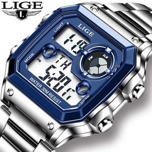 <span class=keywords><strong>Reloj</strong></span> Deportivo Digital <span class=keywords><strong>LIGE</strong></span> <span class=keywords><strong>2022</strong></span> para Hombre, Relojes de Buceo Creativos, <span class=keywords><strong>Reloj</strong></span> de Pulsera de Acero Inoxidable, Relojes Despertador, <span class=keywords><strong>Reloj</strong></span> Masculino - Product Image 1
