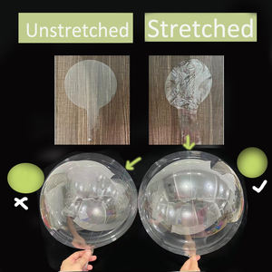 원통형 셀프 씰링 보보 풍선 스트레칭 버블 클리어 풍선 생일 파티 장식용 투명 파스텔 풍선 - Product Image 5