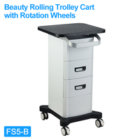 Multifunction Wholesale Mobile Beauty Salon Trolley Cart with Wheels Magnifying Glass Trolley for Salon Beauty