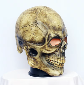 Masque de tête intégrale en latex pour Halloween, <span class=keywords><strong>casque</strong></span> de crâne d'horreur, accessoire de costume effrayant pour mascarade, idéal pour le cosplay urbain d'Halloween - Product Image 6