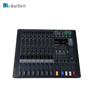 BaiSKill QM8 Professional 8-channel Mixing Console With Power Amplifier Audio Mixer Suitable For Recording Studio