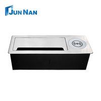 Prise de charge sans fil universelle en aluminium à 3 sorties avec port USB, prise de courant encastrée de bureau avec brosse