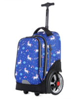 Marksman-mochila con logotipo personalizado Unisex para niños y niñas, morral de viaje con ruedas