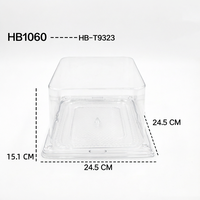 Boîtes carrées en plastique PET transparentes personnalisées avec couvercles transparents, qualité alimentaire, pour cupcakes, pâtisserie