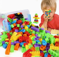Ensemble de blocs de construction de grande taille pour enfants, 100 pièces, jouet en plastique pour l'éducation préscolaire, maternelle