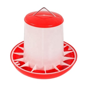 เครื่องให้อาหารไก่แบบยกสูง 1.5 กก. ทำจากพลาสติก ป้องกันน้ำหยด พร้อมขาตั้ง สำหรับไก่บันทามขนาดเล็กและนกพิราบ - Product Image 1