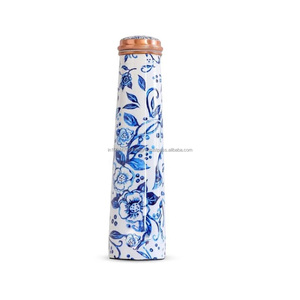 Botella de agua de metal de cobre de nuevo estilo hecha a mano esmalte impreso para viajar y gimnasio Alto Rendimiento de aislamiento térmico - Product Image 1