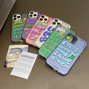 เคสโทร<span class=keywords><strong>ศัพท์</strong></span>มีคำภาษาอังกฤษสำหรับ iPhone 15 14 13 12 11 PRO MAX Girls - Product Image 2
