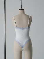 OEM & ODM Vente en gros Body de fitness pour femme en dentelle à pois, coupe string, premium, sexy, coupe ajustée