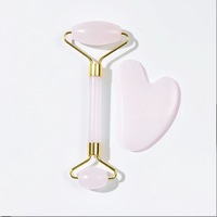 Rouleau de massage facial en jade Xiuyan, outil de lifting réutilisable pour le visage et les yeux, ensemble de rouleaux double face pour usage domestique et commercial