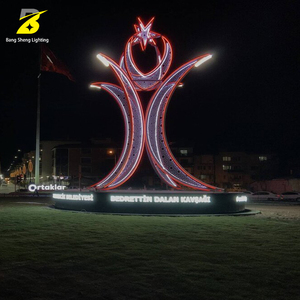 Luz LED Personalizada en Forma de Luna Creciente y Estrella para Monumentos - Escultura <span class=keywords><strong>Grande</strong></span> para Exteriores para Plazas y Espacios Públicos - Product Image 3