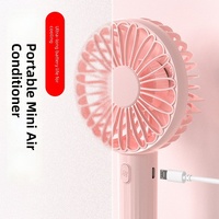 Ventilateur portable mini personnalisé en gros d'usine, rechargeable par USB, 3 vitesses, avec support de téléphone, cadeau d'été