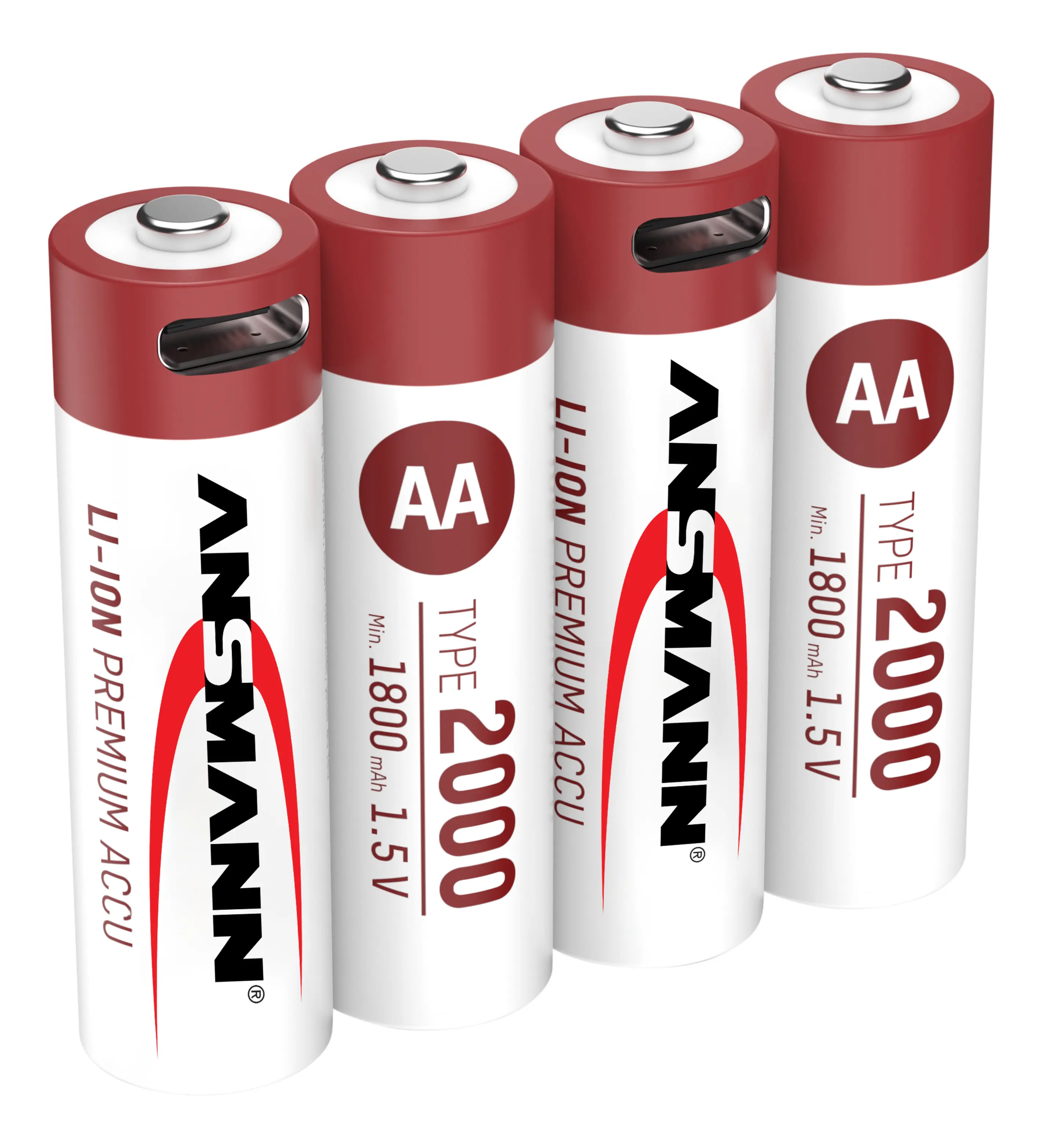 EU thị trường phổ biến nóng bán Lithium loại pin C có thể sạc lại 1.5V 2000mwh có thể sạc lại pin AA USB-C