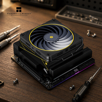 Refroidisseur de processeur à profil bas Thermalright AXP120-X77 BLACK pour boîtier d'ordinateur avec deux roulements à billes et dissipateur thermique en cuivre et aluminium