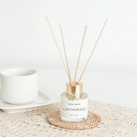 Dropshipping |   100 bâtonnets diffuseurs d'aromathérapie sans flamme avec diffuseur d'huiles essentielles en rotin naturel, accessoires de diffuseur de parfum