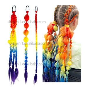All'ingrosso ad alta temperatura marrone sintetico di boxe africano Bubble Twist Pony intrecciare i <span class=keywords><strong>capelli</strong></span> <span class=keywords><strong>con</strong></span> accessori di perle - Product Image 4