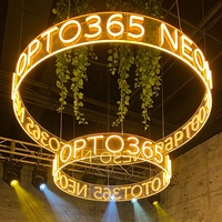 Lustre Néon Rond à Installation Facile Sans MOQ, Enseigne Néon Murale en Acrylique pour Décoration de Bar et Club