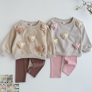 Conjunto de 2 Piezas al por Mayor <span class=keywords><strong>para</strong></span> Bebés de 1 a 3 Años, Suéter con Diseño de <span class=keywords><strong>Osito</strong></span> de Peluche + Pantalones, Ropa <span class=keywords><strong>para</strong></span> Niños, Traje Infantil <span class=keywords><strong>para</strong></span> Otoño y Primavera - Product Image 1