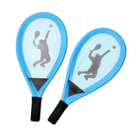 Raquette de tennis OEM en fibre de carbone bleue avec logo personnalisé raquette en filet de nylon/tête de raquette de padel 65.5x20.5cm balles de tennis incluses