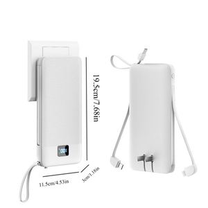 ปลั๊กไฟ AC แบบสามในหนึ่งเดียว ชาร์จเร็ว 22.5w สายเคเบิลในตัว 10,000 MAH พาวเวอร์แบงค์ แหล่งจ่ายไฟมือถือ - Product Image 2