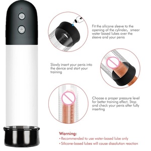 Automatische Mannen Penis Vergrotingspomp Usb Oplaadbare <span class=keywords><strong>3</strong></span> Snelheid Van Zuigen Met Haan <span class=keywords><strong>Ring</strong></span> En Zachte Mouwen - Product Image 4