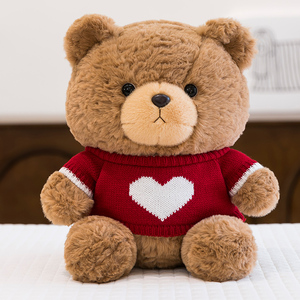 Customize Manufacturer Cute Brown Valentines <strong>Bear</strong> Sweater <strong>Plush</strong> Stuffed Toy High Quality Cute Bow Teddy <strong>Bear</strong> <strong>Plush</strong> Toy - Product Image 5