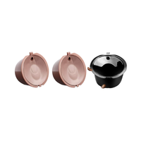Recharge de dosettes de café réutilisables en métal plastique OEM ODM capsules rechargeables compatibles avec les brasseurs Cafe Dolce Gusto