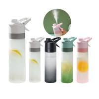 Beauchy-bouteille d'eau en plastique de grande capacité, 650ml, Portable, givré et dégradé, pour le sport, nouveauté
