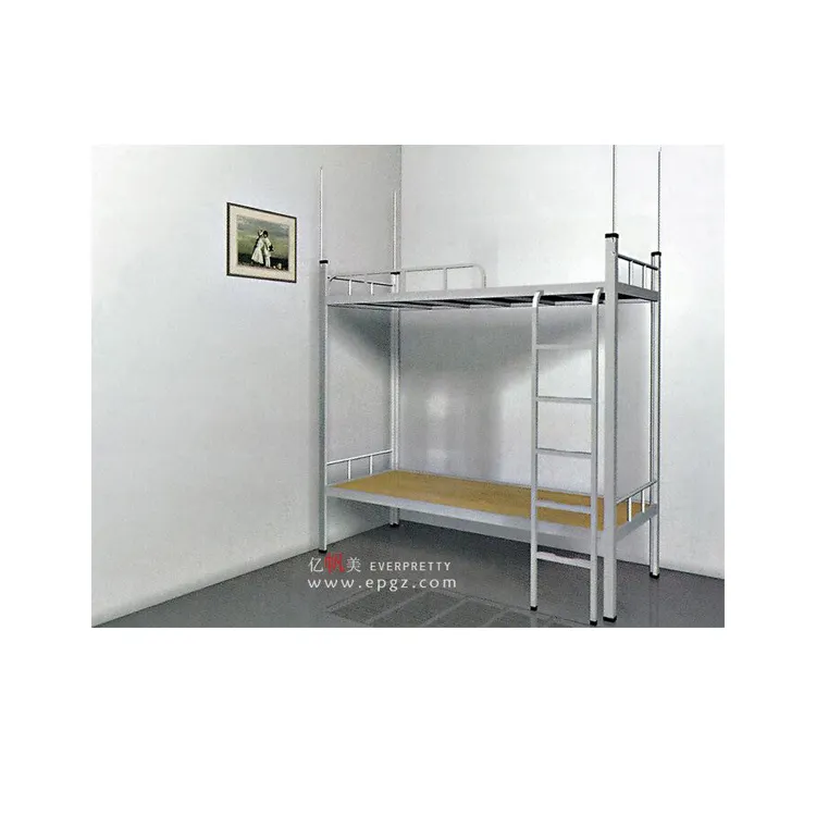 Cheap Simple Design Dormitory Furniture Metal Adult Bunk Bed