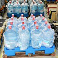 Industrial cinco galones estable 16 botellas PP y HDPE 4 vías entrada de una cara Euro tipo paletas de plástico para almacenes