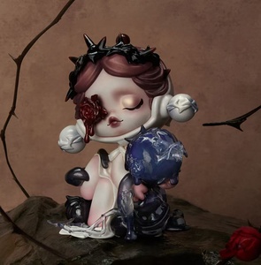 POP MART Skullpanda PVC Blind Box Saint-Valentin Édition Limitée Lover Elevator Figurine à collectionner portable Idée cadeau - Product Image 2