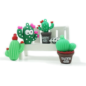 <b>Cute</b> Cactus Keychains Soft PVC Plant Shaped Key Chains Bag Charms For Kids Adults Backpack Decor Party Favors - Product Image 5
