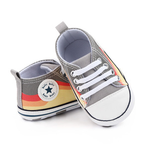 New Rainbow Canvas Toddler Sneakers Soft Sole <strong>Crib</strong> Boys And Girls 4 Seasons <strong>Classical</strong> Sport Baby Walking Shoes - Product Image 4