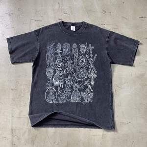 T-shirt graphique personnalisé pour homme, imprimé vintage gothique, coton épais, coupe oversize, style Y2K grunge streetwear, vente en gros - Product Image 6
