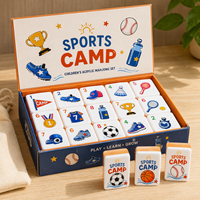 Jeu de Mahjong 160 tuiles en acrylique, personnalisé en usine, pour enfants, jeu de société, récompense scolaire, cadeau éducatif pour camp sportif