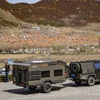 Conquer Falcon Vente directe d'usine Remorque d'aventure 4x4 Camping-car d'expédition Tout-terrain Châssis en acier robuste Aluminium Charge utile de 1860 kg