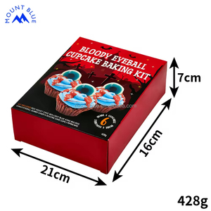 Halloween <strong>Chocolate</strong> Cupcake Baking Kit with Sugar and Salty Hard Texture in Box Packaging by MBS - Product Image 3