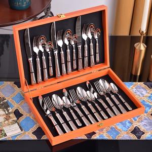 Juego de Cubiertos de Acero Inoxidable Estilo Europeo Personalizado, Juego de Cubiertos de Acero Inoxidable 304 - Product Image 2