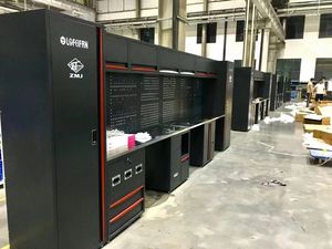 Banc de travail combiné en métal de 52 cm de profondeur, multifonctionnel, grand espace de rangement, poste de travail pour l'entretien des véhicules - Product Image 4