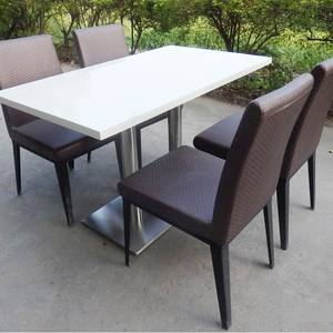 Moderna HPL materiale funky colore bianco <span class=keywords><strong>ristorante</strong></span> rotondo e rettangolo food court tabella (FOH-CY22) - Product Image 1