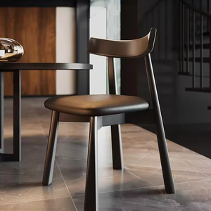 <span class=keywords><strong>Chaise</strong></span> de salle à manger ergonomique moderne en bois massif pour l'extérieur, idéale pour les hôtels, les salles de jeux, les salons et l'ameublement domestique - Product Image 1