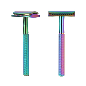 Heavy Safety <strong>razor</strong> Classic Double Edge <strong>razor</strong> Head New <strong>Rainbow</strong> Colorful <strong>razor</strong> Blades - Product Image 5