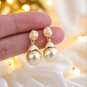 อุปกรณ์ทำเครื่องประดับเงินแท้ S925 รุ่น 22523 สำหรับทำต่างหูแบบ DIY พร้อมลูกปัดมุกทรงกลมขนาด 10-13 มม. และฐานต่างหูแบบเปล่า - Product Image 1